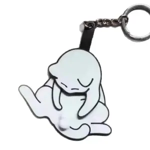 Glow-in-the-Dark Funny Cat Keychain - Whimsical Luminous Key Ring, Cute Novelty Pendant for Keys, Playful Nightlight Accessory