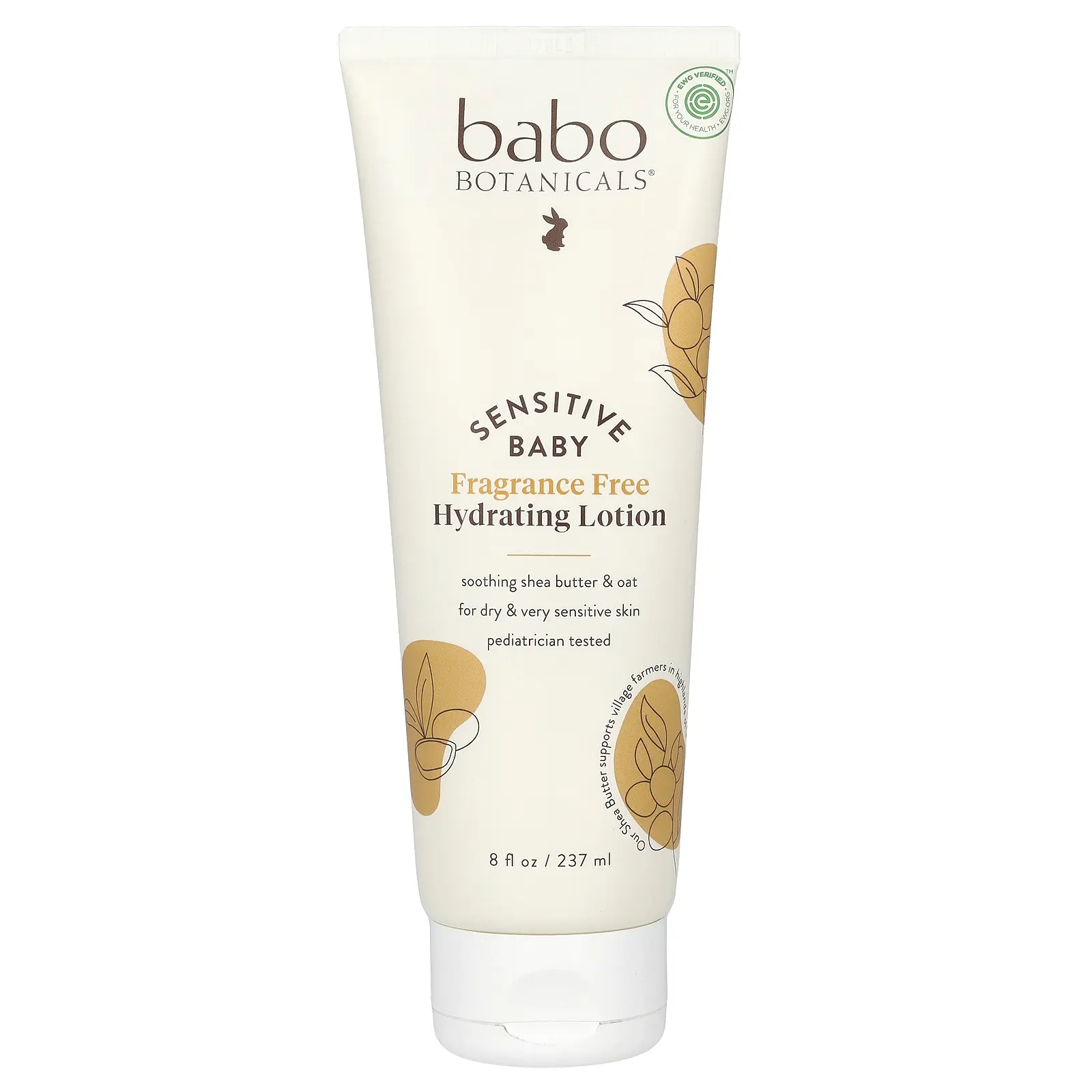Babo Botanicals Sensitive Baby, Hydrating Lotion, Fragrance Free, 8 fl oz (237 ml)