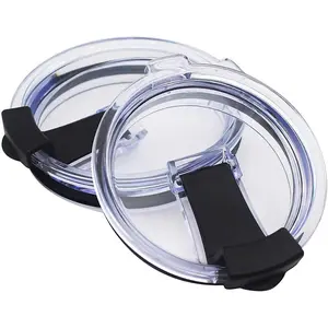 Flat Bottom Cup Lids Set, 2 Pieces 30 Oz/20 Oz Replacement Leak-Proof Spill-Proof Caps, Suitable for 20 Oz/30 Oz Cups, Drinkware Lid