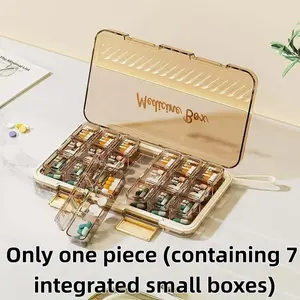 Portable Covered Medicine Box, Transparent Plastic, Easy to Carry and Separate, Clear Visibility, Ideal for Daily Use and Travel