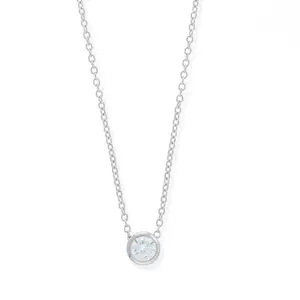 Clare CZ Stone Pendant Necklace