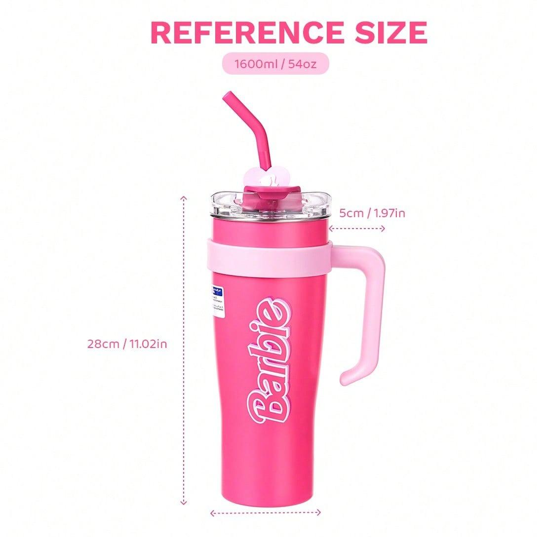 Barbie Capsule Collection: Mega Steel Tumbler 54.1oz - Leak-Proof,  Portable, Ideal for Outdoor Home & Office Daily Drinking Water Bottles
