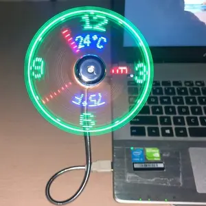 USB Clock Fan with Real Time Clock and Temperature Display Function,,1 Year Warranty