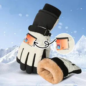 Winter Gloves for Women, 1 Pair Touch Screen Compatible Thick Fleece-Lined Windproof Water-resistant Cycling Gloves, Sports & Outdoor Accessories