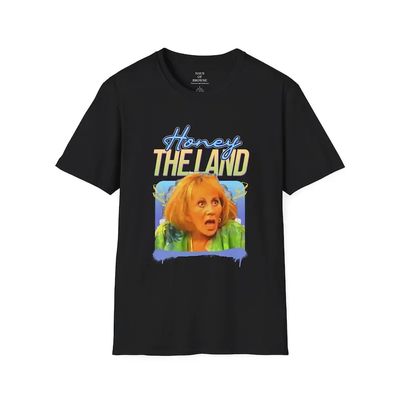 Honey, The Land! Sylvia Browne Vintage-Inspired Unisex T-Shirt, Retro Graphic Tee, Casual Wear