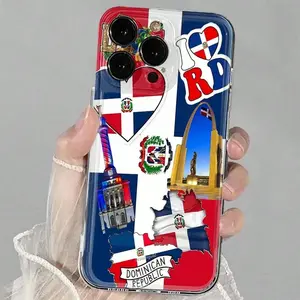 Dominican Pride Transparent Case - Premium Soft TPU Shockproof Phone Case For IPhone 17, 16, 15, 14, 13, 12, 11 Pro Max, 14 Plus, 12 Mini, X, XS Max, XR, 8, 7 Plus, Dominican Republic Phone Case, Phone Case, Case