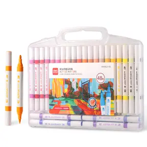 Deli Acrylic Paint Marker Pen, 12/24/36/48pcs Dual Tip Acrylic Markers for christmas 2024 ornament, Rock Painting, Wood, Canvas, Stone, Glass, DIY Craft Making, markers for coloring