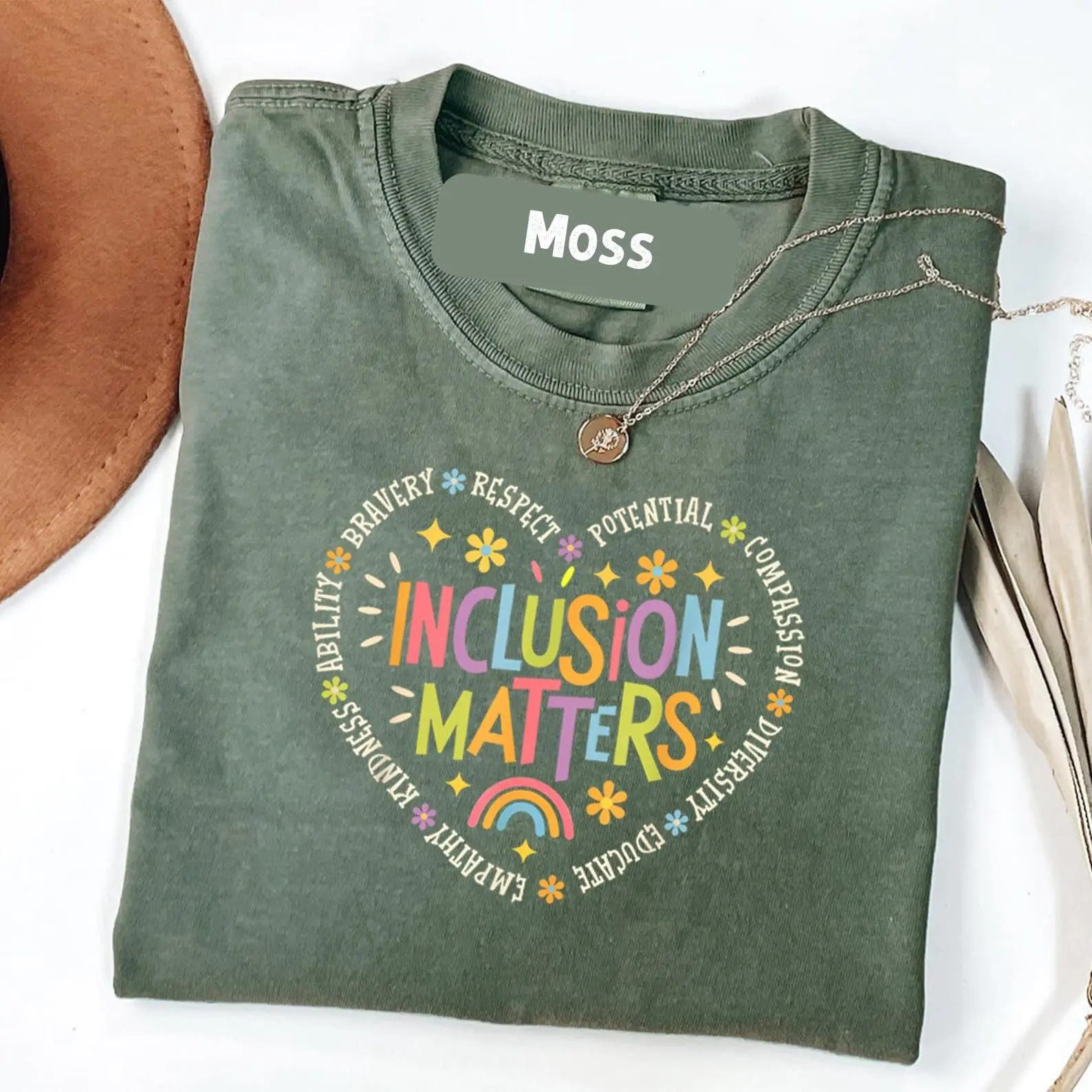Comfort Colors Inclusion Matters Special Education Teacher Autism Awareness T-Shirt
