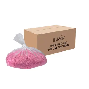 ItalWax Bulk Hard Wax Pink Pearl 22b Hair Removal - Comfortable and Silky Application for Sensitive Skin