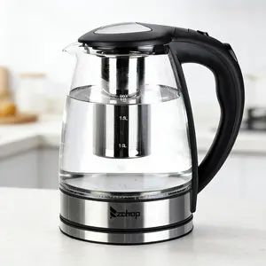 1.8L Premium Glass Electric Kettle, 1500W Fast Boil Water Boiler with Auto Shut-Off & Cool Touch Handle, Easy to Clean & Use