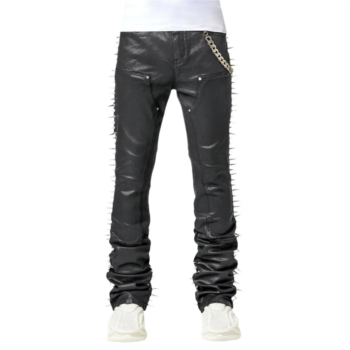 GUAPI OBSIDIAN BLACK SPIKES DENIM