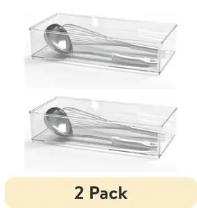 Wide XL Drawer Insert Cabinet Organizer, Clear, 12.5 x 3.12 x 2.95