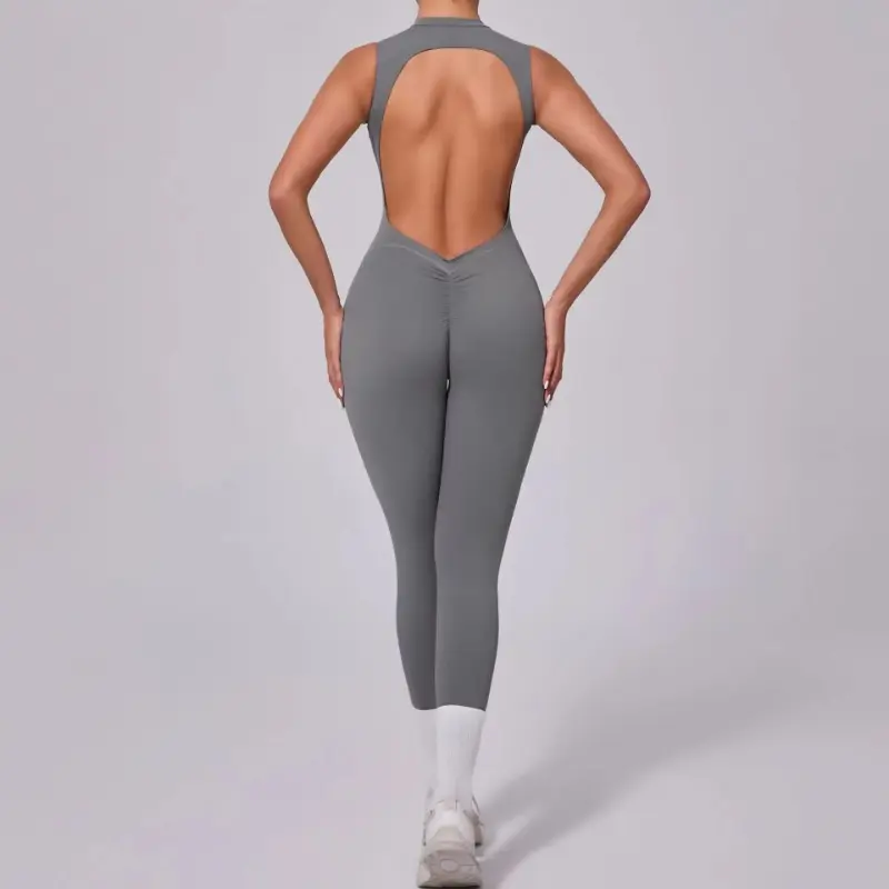 Women's Sports Jumpsuit Yoga Set Fitness Combination Lift Buttocks Bare Back High Elasticity Gym Sexy Sports Jumpsuit Gym Romper