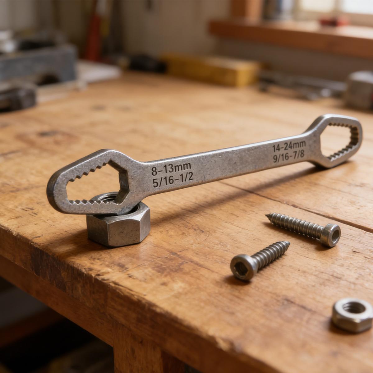 Universal Wrench Double Head Self Tightening Wrench, 8mm-24mm Self Tightening Universal Wrench Repair Tools, Adjustable Wrench Board Double Head Wrench for Various Situational