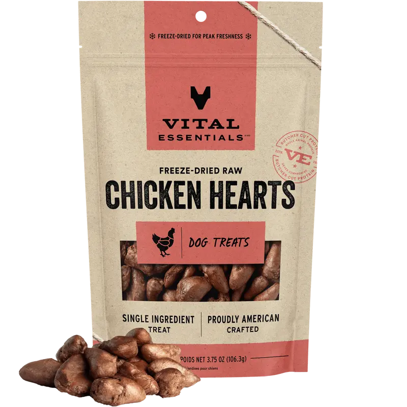 Freeze-Dried Chicken Hearts Dog Treats
