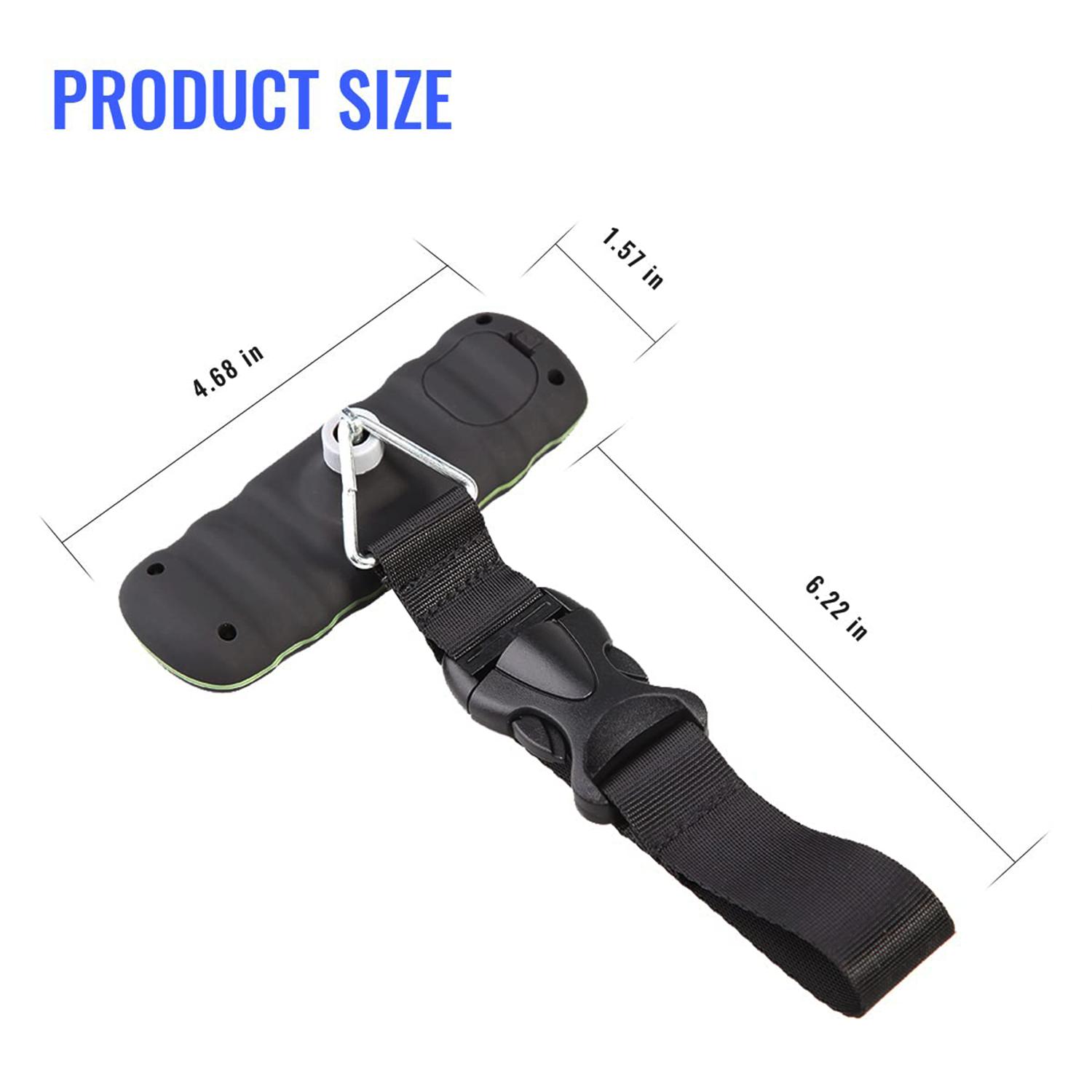 Luggage Scale, 110lb/50kg Digital Travel Scale with Tare & Hold Function, Backlit LCD, Unit Switch, Portable Handheld Scale for Suitcases, Backpacks, Packages and Pets