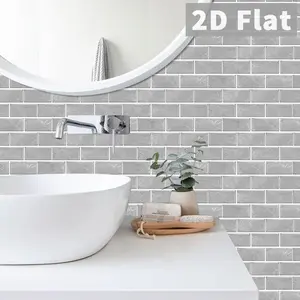 24pcs Retro Tile Tiling Stickers,Peel And Stick Wallpaper Made Of PVC Material,Brick Vovers Decorate Your Home,Kitchen Decor,Girl Room Accessories