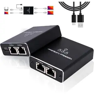 Upgrade Ethernet Splitter 1 to 3 High Speed 1000Mbps, LAN with USB Power , RJ45 for Cat5/5e/6/7/8  Gigabit Internet [3 Devices Simultaneously Networking]