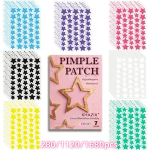Colorful Star-Shaped Hydrogel Acne Patches, Soft Non-Irritating, Daily Facial Use, Long-Lasting Adhesive, Personal Care, 280/1120/1680 Pcs