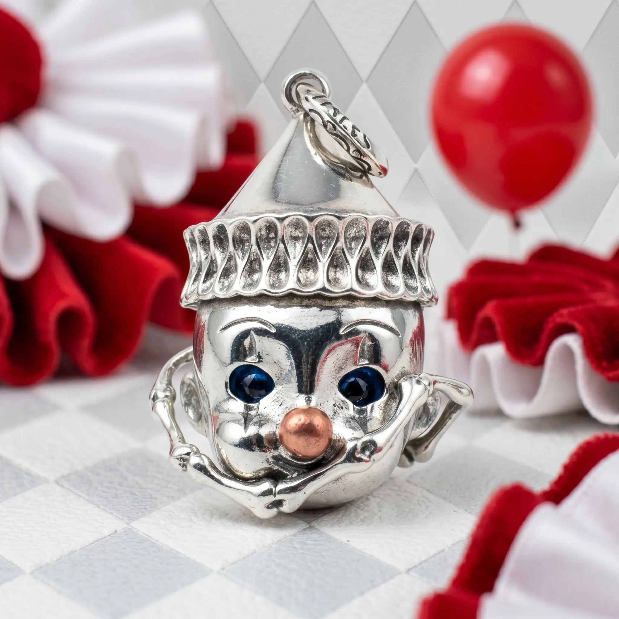 Clown Pendant: Retro Whimsical Design Perfect gift