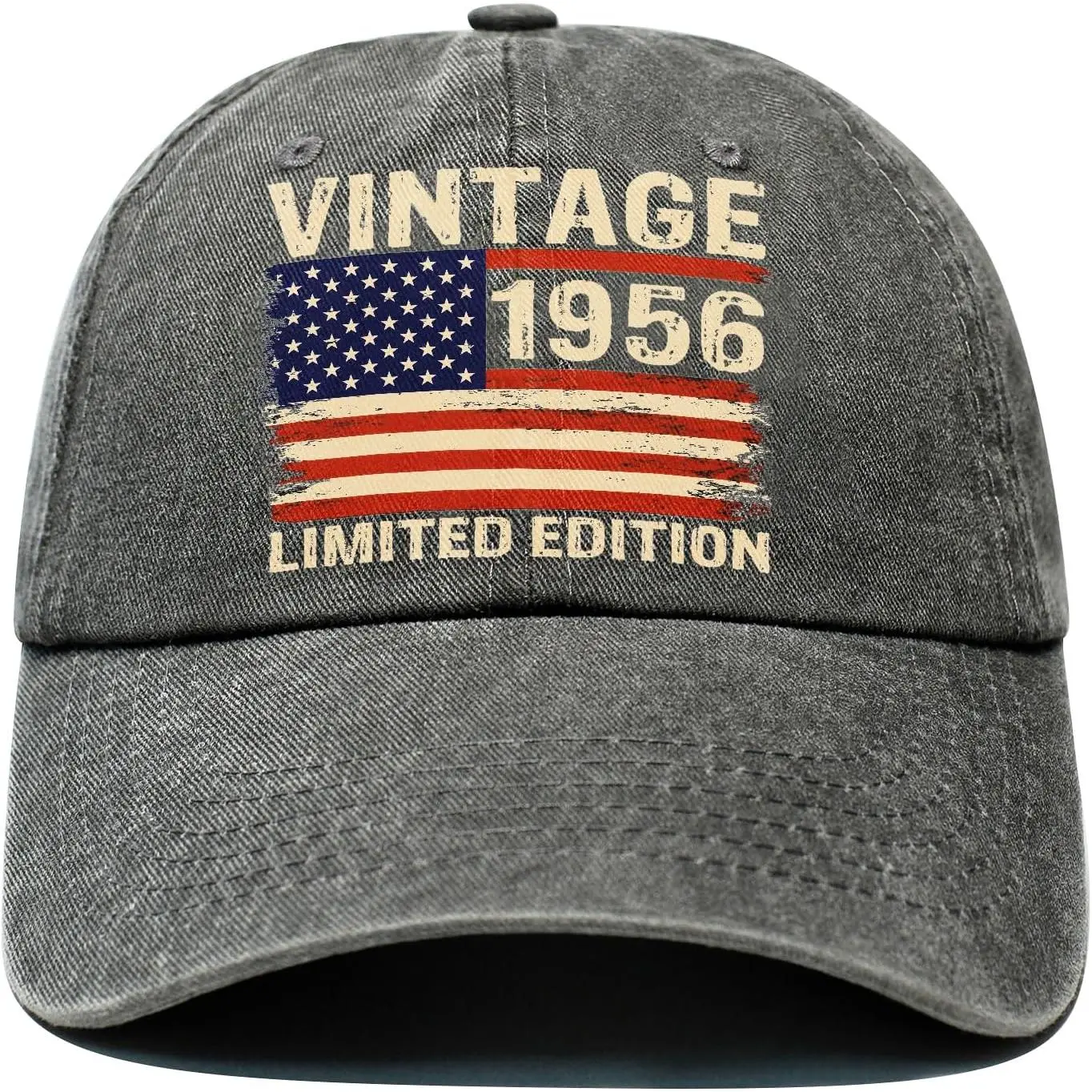 Vintage Unisex Cotton Sports Baseball Cap - Fitted, One Size, Adjustable Buckle Closure, 1956 70th Birthday Print, Breathable Holes, Lightweight Outdoor Casual Gift for Men
