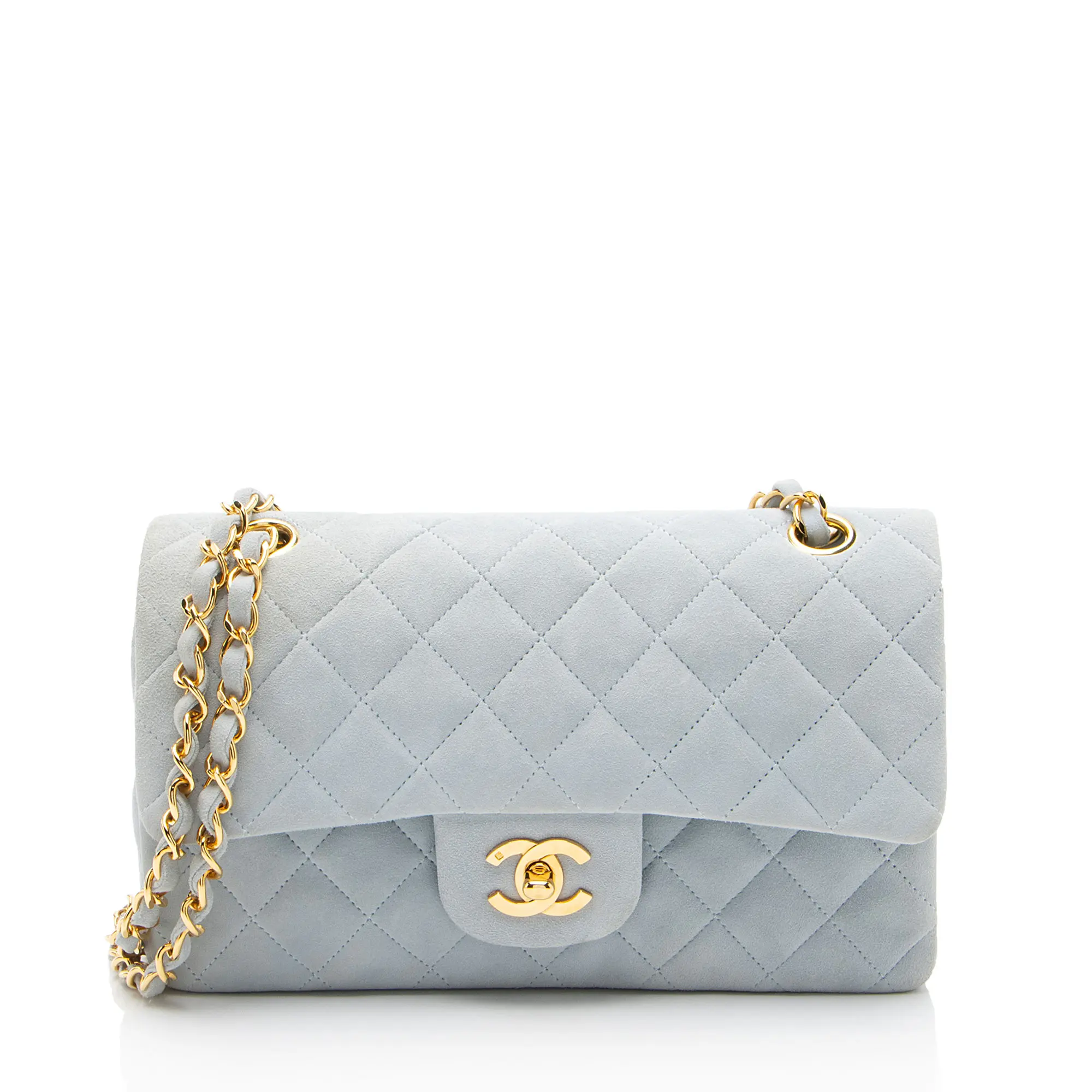 Pre-owned CHANEL Suede Shoulder Bags Vintage Classic Small Double 