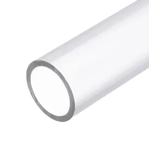 YELARXI Clear PVC Pipe, High Impact Rigid Tube Round Pipe Plastic Vinyl Tube - Fitting for (Garden/Home/Dust Collection/Aquarium/Fish Tank), 1.34" ID & 1.57" OD & 1.08ft