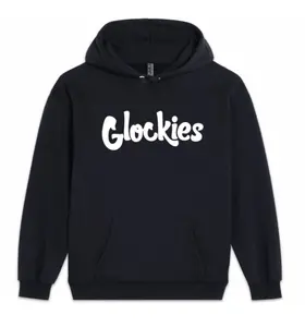 Vintage Glockies Graphic Hoodie, Streetwear Style Letter Print Hoodie, Bold Font Urban Fashion, Unisex Menswear Womenswear Hoodie