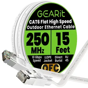 GEARit White Cat6 Flat Outdoor Ethernet Cable GEARit White Cat6 Flat Outdoor Ethernet Cable