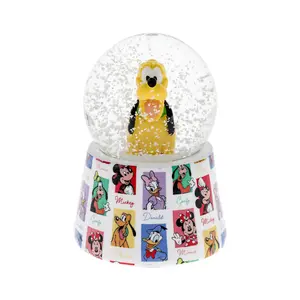 Disney Pluto 3-Inch Mini Light-Up Snow Globe
