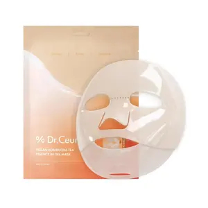 [Dr.Ceuracle] Vegan Kombucha Tea Essence In Gel Mask (1ea) - Kombucha tea Extract, Ceramide NP, Niacinamide, Glutathione, Deep Hydrating Hydrogel Jelly Mask for Glass Glow Skin,