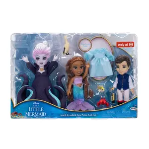 Disney Mermaid Ariel Ursula Eric Petite Doll Gift Set Poseable Dolls Accessories