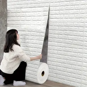 Easy Peel & Stick 3D Foam Wall Stickers, Self-Adhesive Decorative Tiles for Kitchen Living Room Bathroom Hallway, Durable European Home Decoration