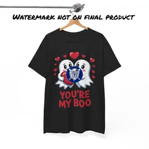 You’re My Boo Valentine Ghost Couple Tee Shirt – Unisex Heavy Cotton Casual Fit gift graphic