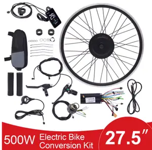 36V 500W Electric Bike Conversion Kit with LCD Display and Pedal Assist System – Complete Front Wheel E Bike Kit (27.5” / 700C)
