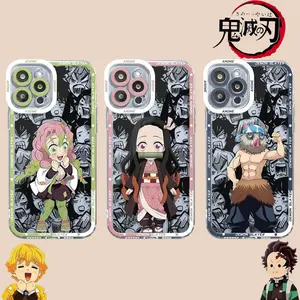 Anime Cute Demon Slayer Case For iPhone 17 16 15 14 13 12 11 Pro ProMax Plus ,  Anti Drop Cover.