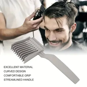 Men's Essential Haircut Kit, Electric Trimmer Comb Set, Flat Head Comb, Slope Positioning Comb, Hand Push Oil Head Comb, Three-In-One Tool, Hair Styling Tools