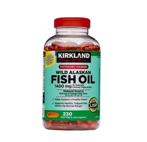 Kirkland Signature Wild Alaskan Fish Oil 1400 mg, 230 Softgels Dietary Supplement