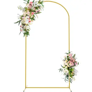 7.2FT Gold Metal Arch Frame – Backdrop Stand for Weddings, Parties, Showers, Photo Booths, Garden Events, Balloon Displays & Floral Decorations