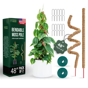 Plant Support Stick, 2 Count Flexible Plant Climbing Support, Moss Pole for Plants Monstera, Supplies for Home Garden Outdoor