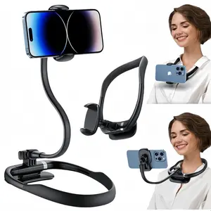 Wintory Flexible Neck Phone Holder Stand for Bed with 360-Degree Rotating Clip for iPhone Samsung 4-7inch Smartphones Hands-Free Shooting & Portable Design