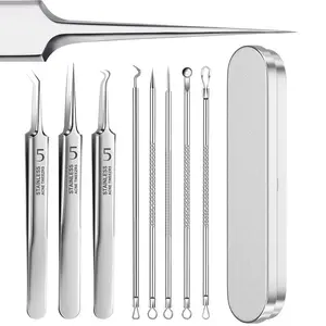Blackhead Tweezers, Blackhead Remover Tools, Medical-Grade Steel, Minimal Skin Damage, Pimple Popper Clearer Skin In Minutes（8PCS Set）