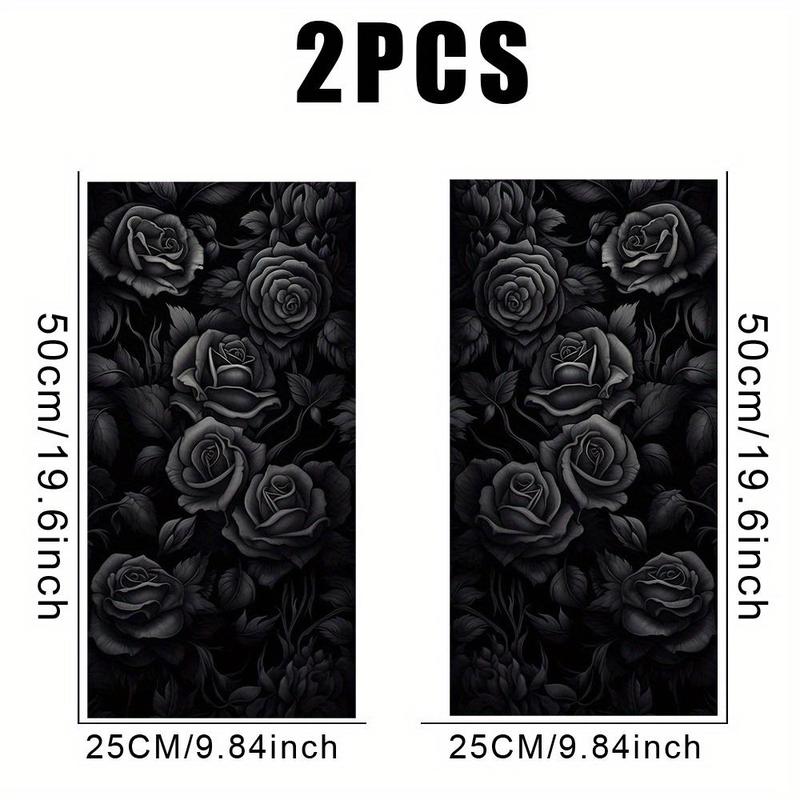 Rose Pattern Car Window Windshield Sticker, Self Adhesive Car Window Decal, Universal Car Exterior Decoration Accessories Sticker For Cars Window, Body, Mirror