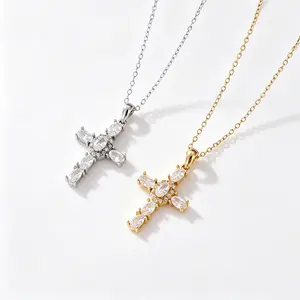 Eternal Cross Necklace,Faith Cross Pendant Necklace,Faith Cross Charm Necklace,Meaningful gifts,Jewelry