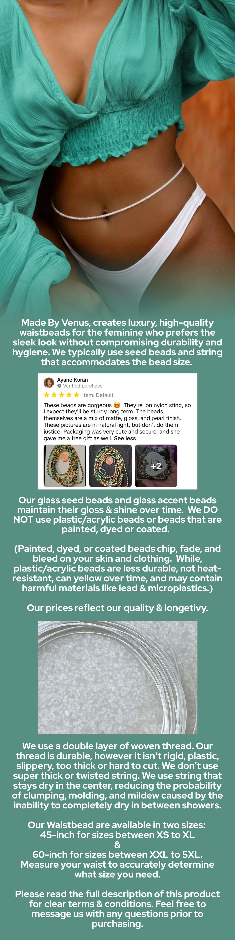 AMORE - Tie On Waist Beads - 45 to 60 inches Waistbeads - Red Waistbeads - Valentines Day Waistbeads - Made By Venus Waistbeads