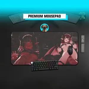 WeXAnime - Premium Rizukyun  Cute Anime Waifu Mousepad Mousepad Anime Mouse Pad Extended Gaming Desk Mat, Large Non-Slip Keyboard Mouse Pad, Waterproof Desk Mat for Office and Gaming, Stitched Edges, Smooth Surface, Custom Anime Desk Pad,