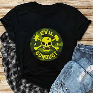Evil Conduct Camo Logo  T-Shirt