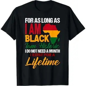 [Black History, T-Shirt] Black History Month Celebrations Bold Graphic Design I Am Black History Men's Cotton T-Shirt| Short Sleeve, Crew Neck, Casual & Comfortable Fit tee