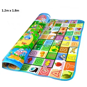 Baby Kid Crawl Carpet Fantasy Kingdom Fruit Letters Graphic Print Play Game Picnic Large Size Mat