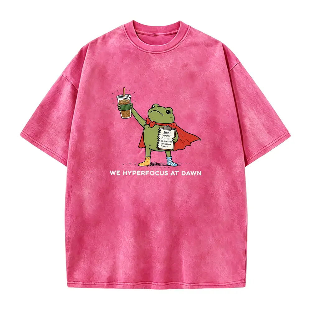 Funny Frog ADHD Shirt, Funny Mental Health T-Shirt, We Hyperfocus at Dawn Tee, Overstimulated Shirt, Introvert Humor Tee